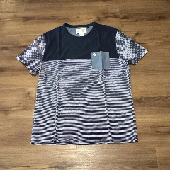 Original Penguin End On End Men's Color Block/Striped Tee. Size XL - Picture 2 of 6